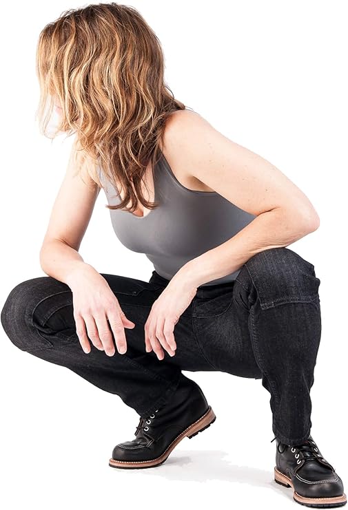 Dovetail Workwear Women's Maven Slim Cargo Pants, Heathered Black Denim, 6 Short (Used, No Retail Box)