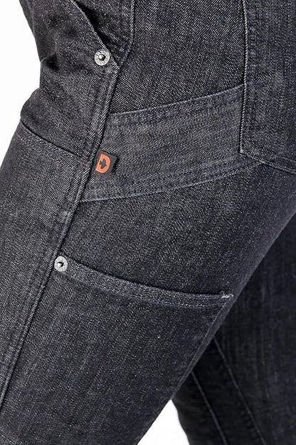 Dovetail Workwear Women's Maven Slim Cargo Pants, Heathered Black Denim, 6 Short (Used, No Retail Box)