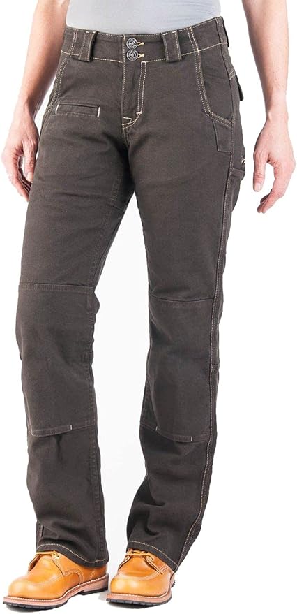 Dovetail Workwear Day Construct Cargo Pants for Women, Brown Canvas - Size 14 (Like New)