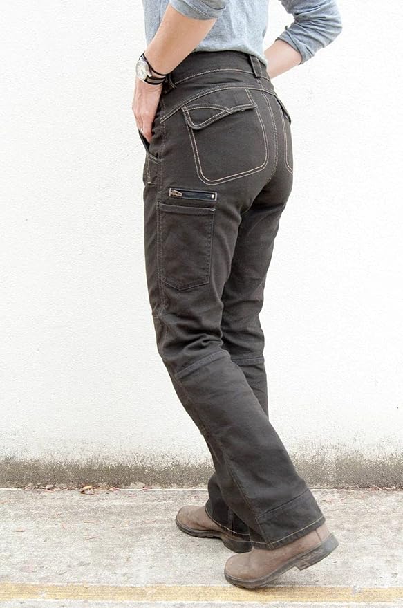 Dovetail Workwear Day Construct Cargo Pants for Women, Brown Canvas - Size 14 (Like New)