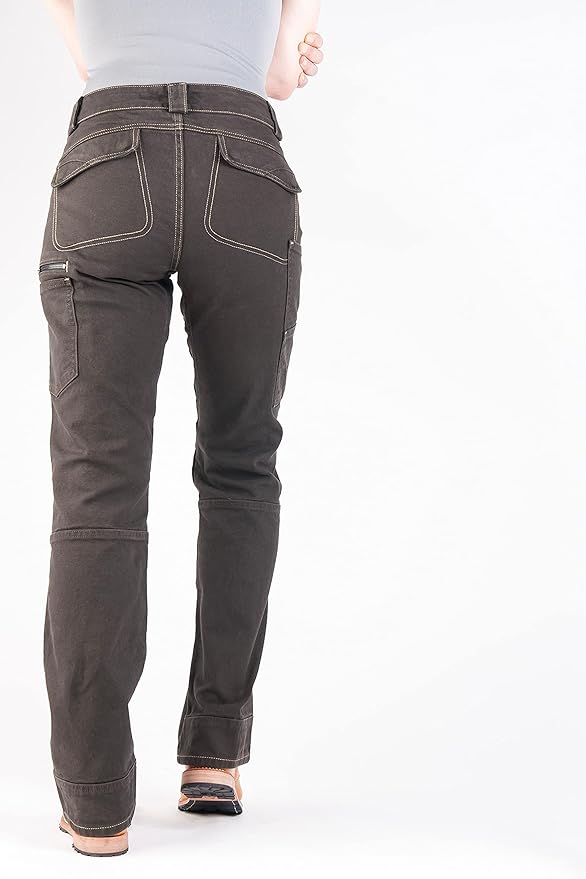 Dovetail Workwear Day Construct Cargo Pants for Women, Brown Canvas - Size 14 (Like New)