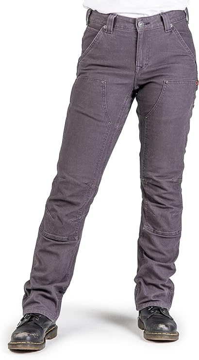 Dovetail Workwear Britt Utility Cargo Pants for Women, Grey Canvas - 12 Short (Like New, No Retail Box)