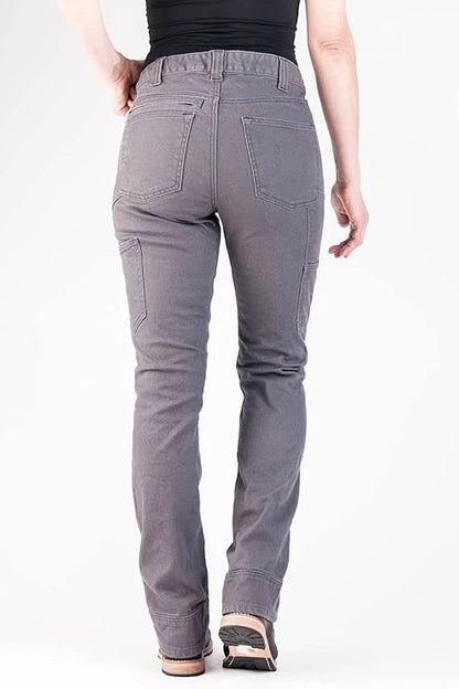 Dovetail Workwear Britt Utility Cargo Pants for Women, Grey Canvas - 12 Short (Like New, No Retail Box)