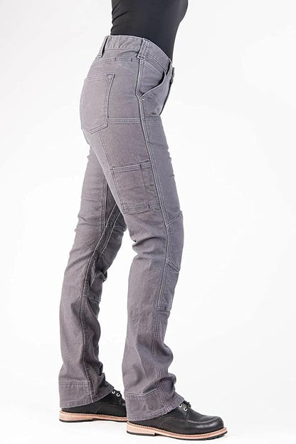 Dovetail Workwear Britt Utility Cargo Pants for Women, Grey Canvas - 12 Short (Like New, No Retail Box)