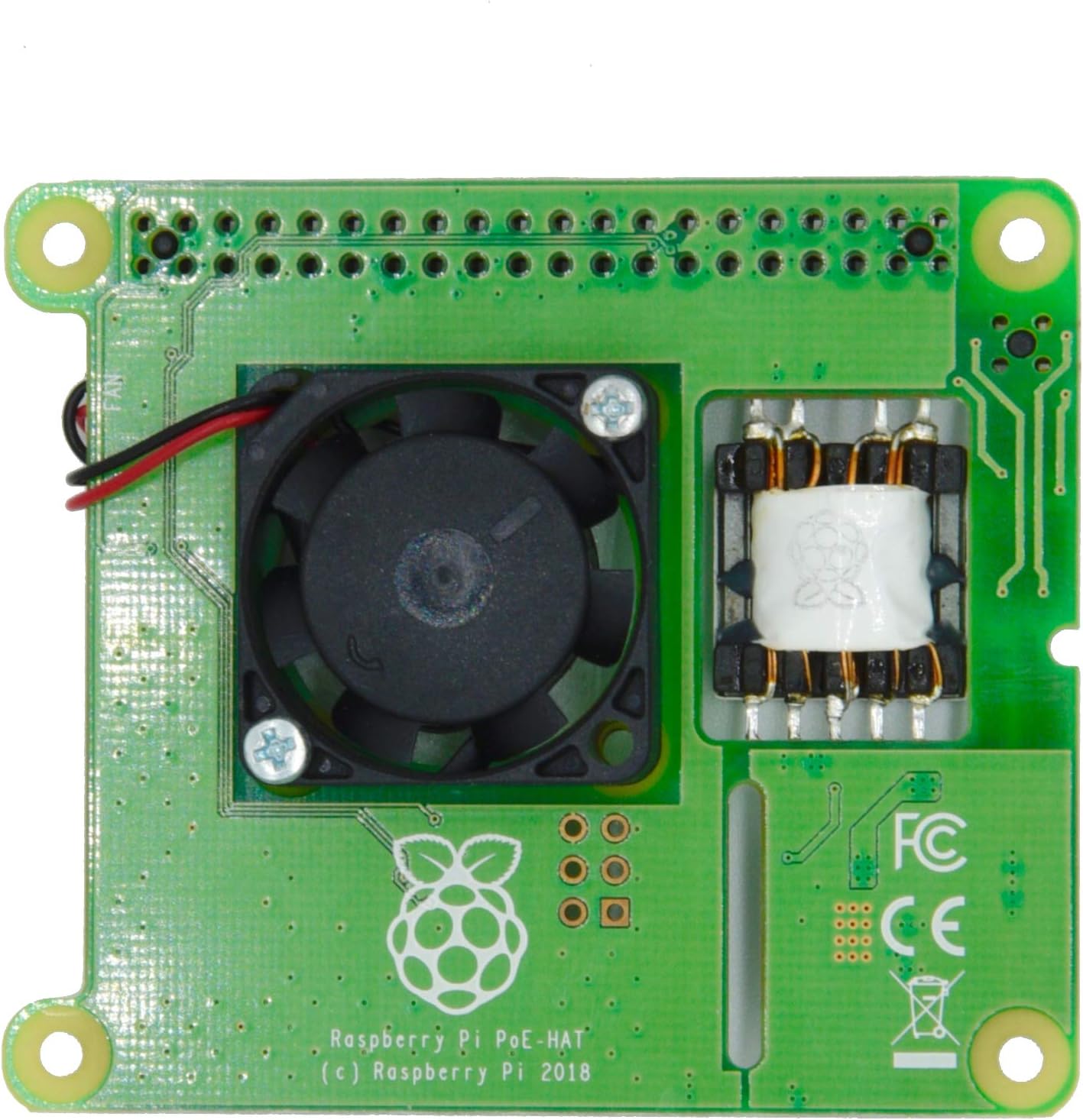 Raspberry Pi Power Over Ethernet (PoE) HAT for 3 B+ and 802.3af PoE Network (Like New)