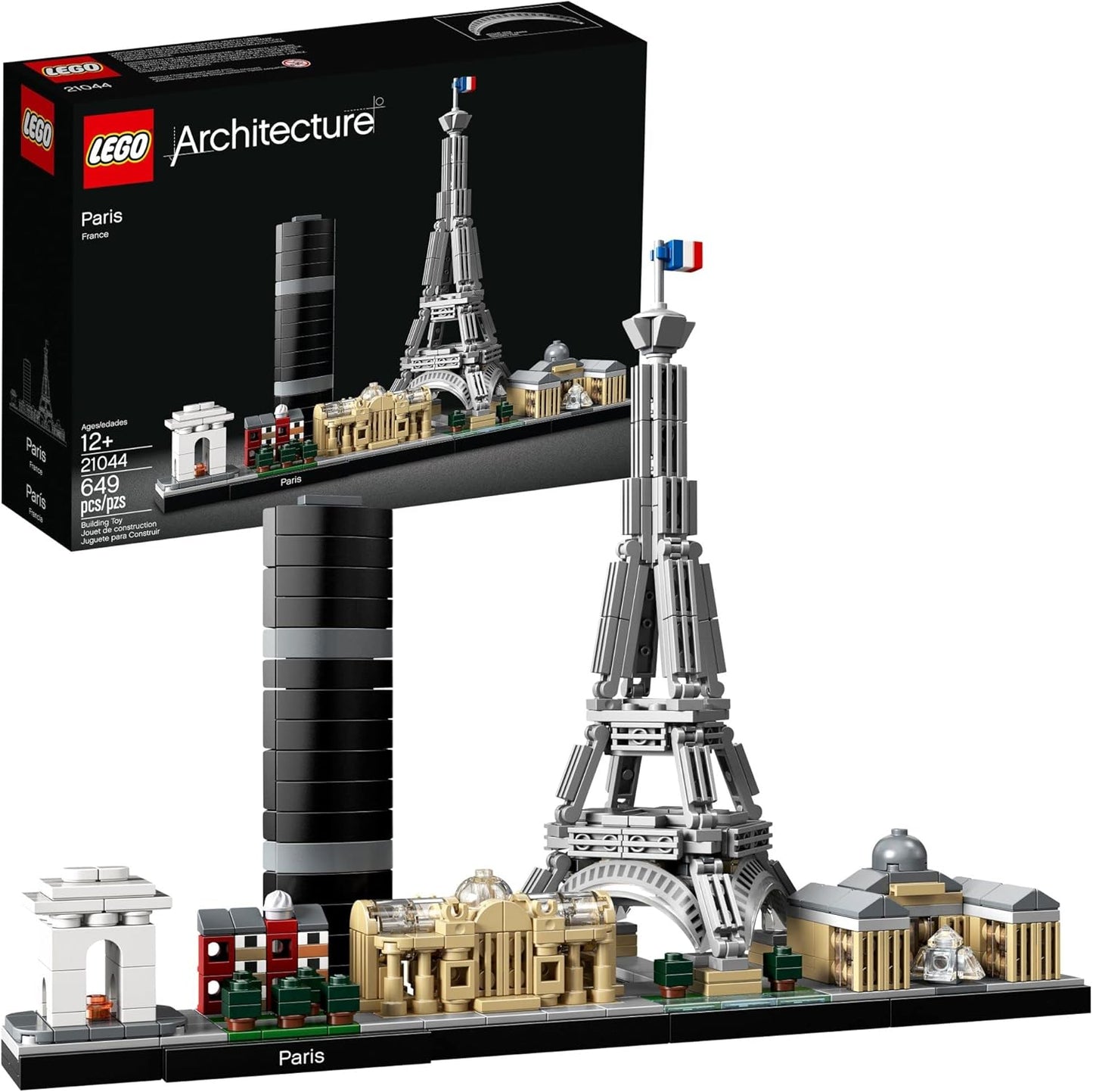 LEGO Architecture Paris Model Building Toy Set for Kids (Ages 12+), 649 Pieces (Like New)