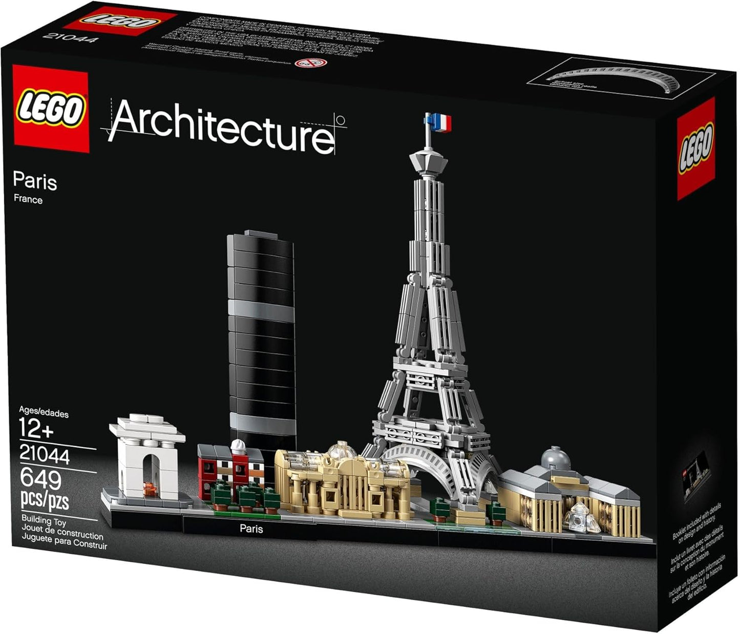 LEGO Architecture Paris Model Building Toy Set for Kids (Ages 12+), 649 Pieces (Like New)