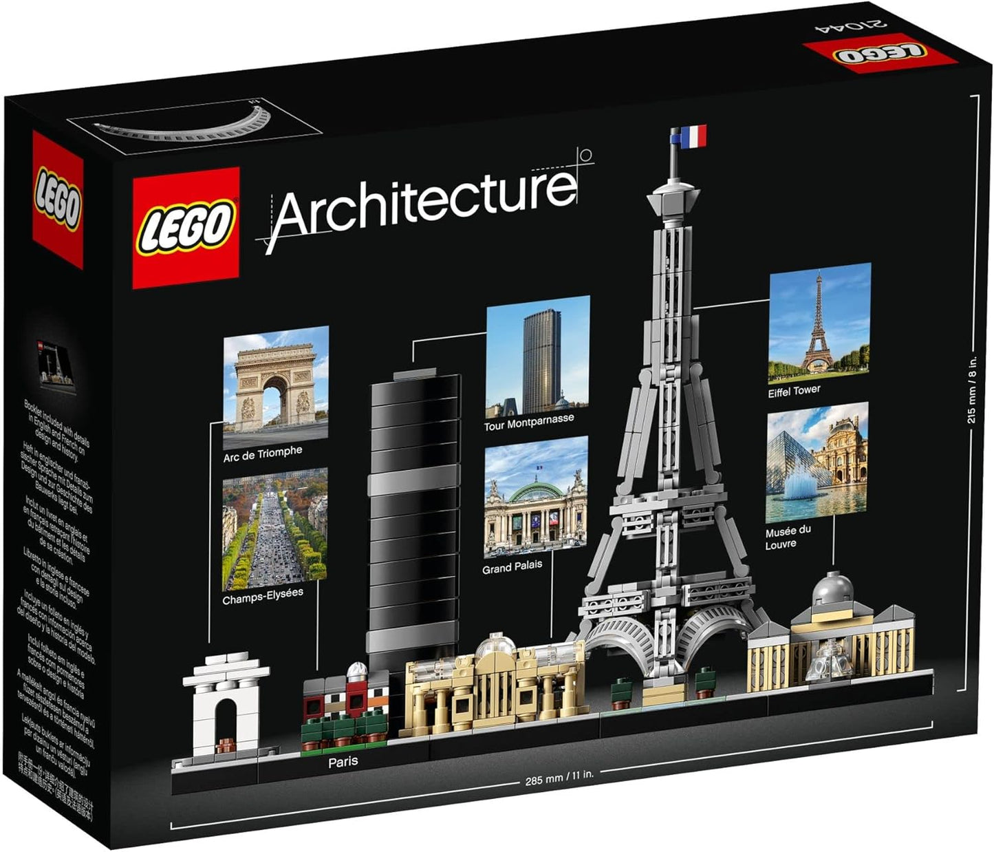 LEGO Architecture Paris Model Building Toy Set for Kids (Ages 12+), 649 Pieces (Like New)