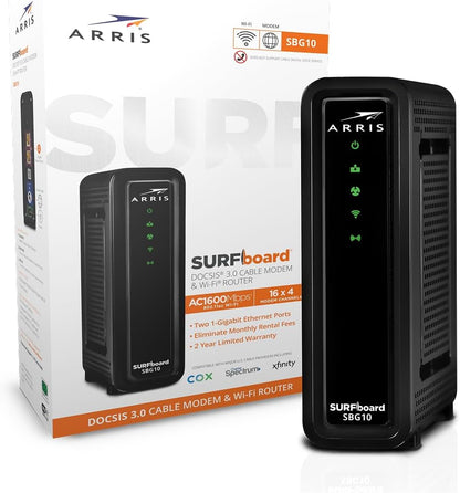 ARRIS Surfboard CommScope Dual-Band Cable Modem for Comcast Xfinity, 20 Volts (Used, No Retail Box)