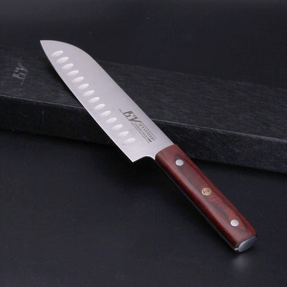 15°V V0203 7.5" Japanese Chef Santoku Knife - High Carbon German Stainless Steel (New)