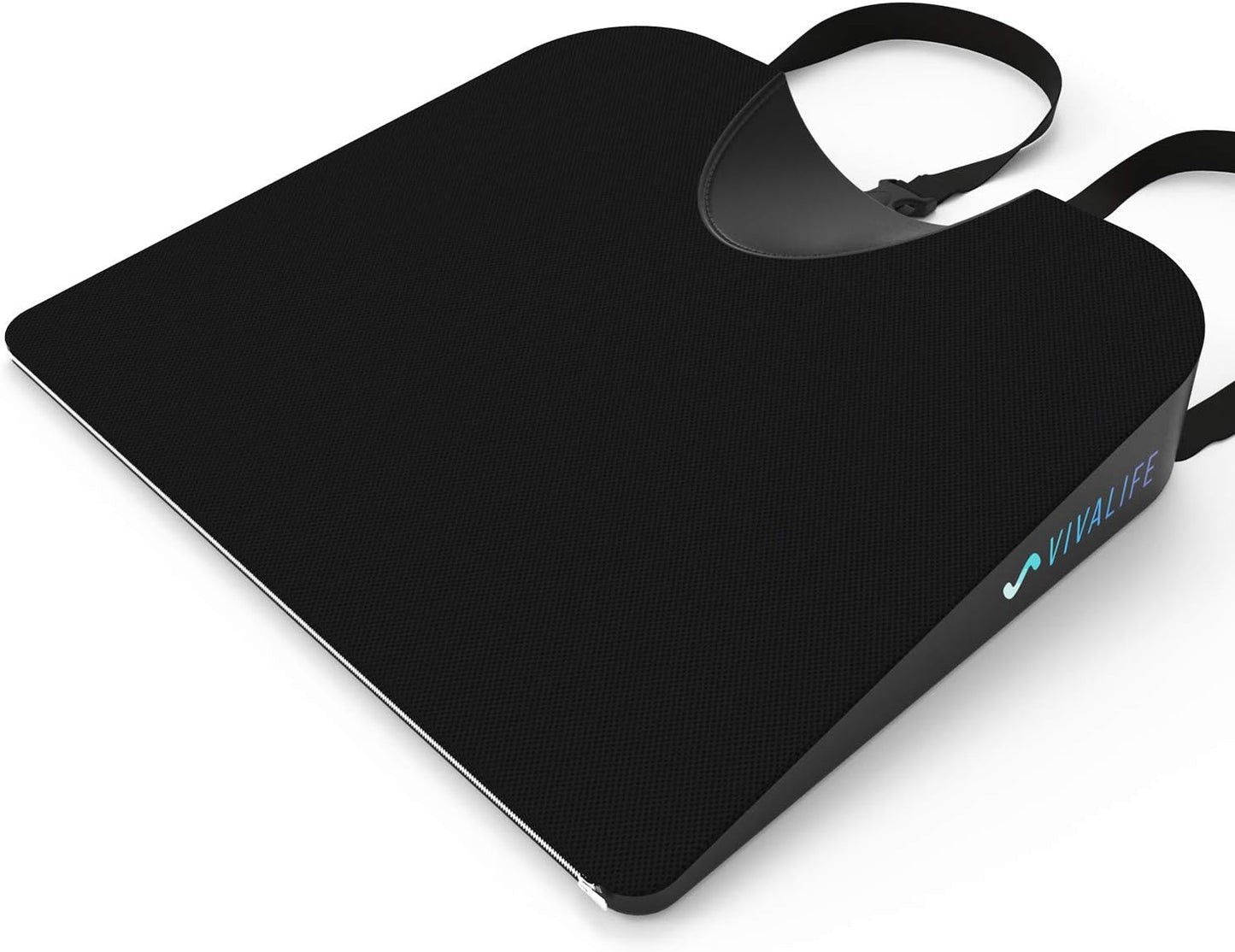 VivaLife Gel Memory Foam Office Chair/Car Seat Cushion, Non-Slip Bottom - Black (Like New, No Retail Box)