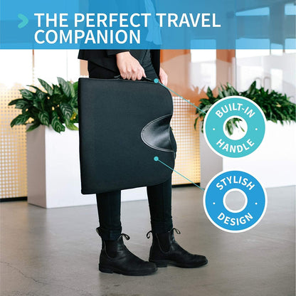 VivaLife Gel Memory Foam Office Chair/Car Seat Cushion, Non-Slip Bottom - Black (Like New, No Retail Box)