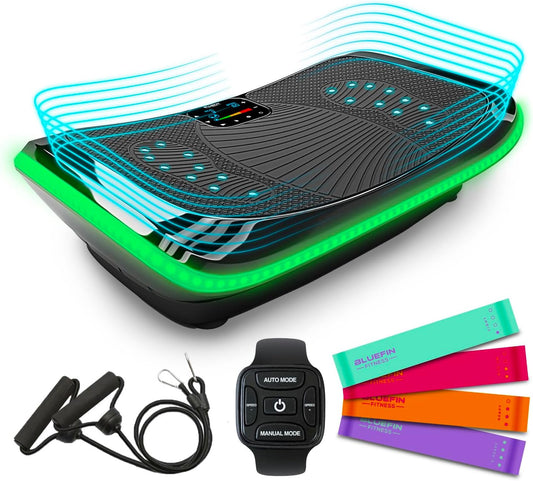 Bluefin Fitness 4D Triple Motor Vibration Curved Plate w/ 3 Silent Drive Motors (Like New)