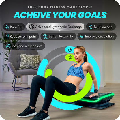 Bluefin Fitness 4D Triple Motor Vibration Curved Plate w/ 3 Silent Drive Motors (Like New)