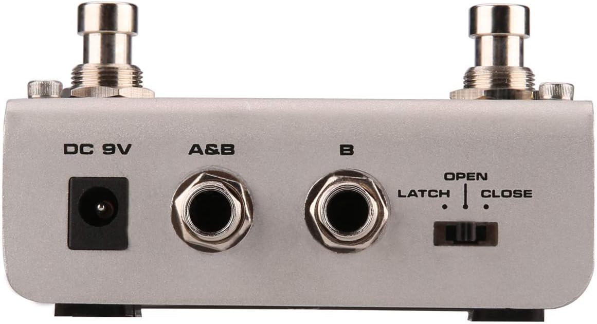 NUX NMP-2 Dual Silver Foot Switch Latch/Momentary Pedal for Keyboard - 9 Volts (Like New)