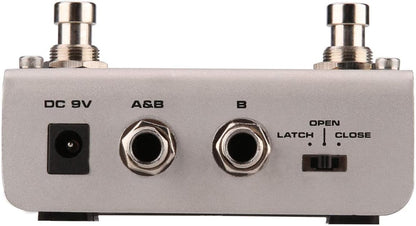NUX NMP-2 Dual Silver Foot Switch Latch/Momentary Pedal for Keyboard - 9 Volts (Like New)