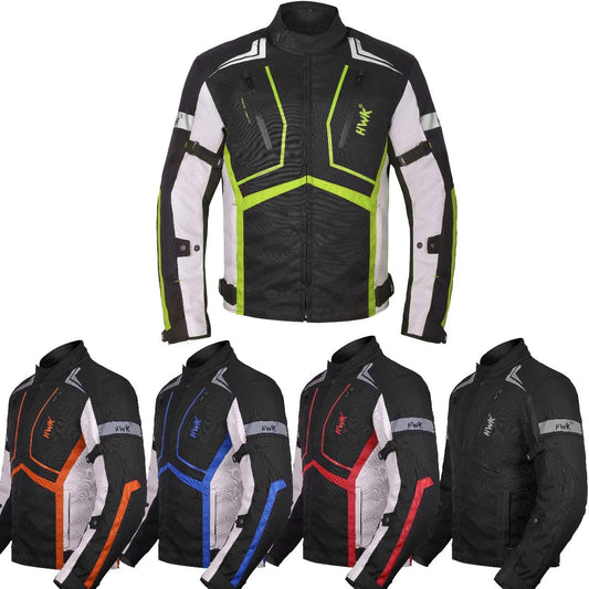 HWK Motorcycle Jacket for Men & Women Scorpion w/ Cordura Fabric, Large - Green (Like New)