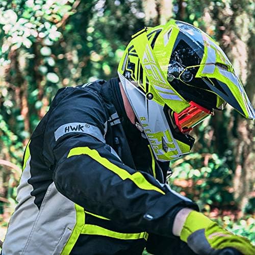 HWK Motorcycle Jacket for Men & Women Scorpion w/ Cordura Fabric, Large - Green (Like New)