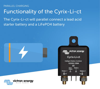 Victron Energy CYR010120412 Cyrix-Li-ct Battery Combiner, 12/24-Volt, 120 Amps (Used)