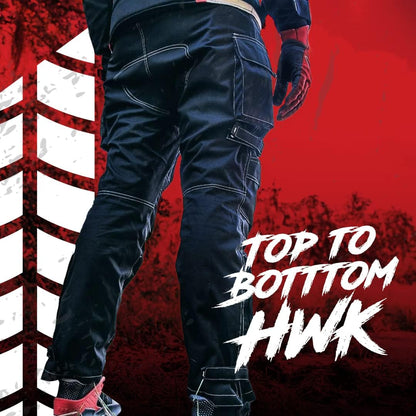 HWK Motorcycle Pants for Men & Women with Cordura Fabric, 30W x 30L - Black (Used)
