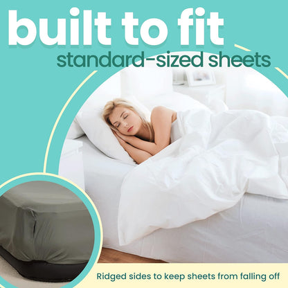 EZ INFLATE Portable Blow Up Double-High Inflatable Mattress for Travel/Home (Like New)