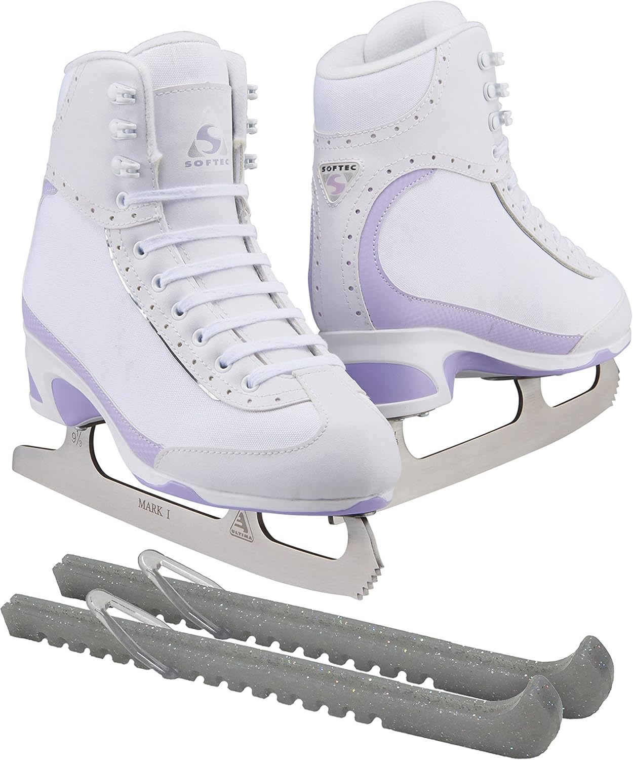 Jackson Ultima Softec Vista Women Figure Skates, Guardog Guards - White, Adult 6 (Like New)