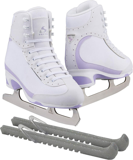 Jackson Ultima Softec Vista Women Figure Skates, Guardog Guards - White, Adult 6 (Like New)