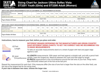 Jackson Ultima Softec Lightweight Vista Figure Ice Skates for Women with Bundle (Like New)