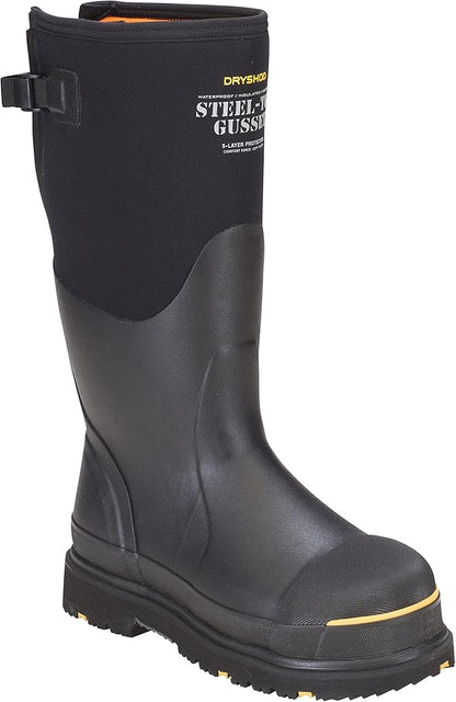 Dryshod Slip Resistant Steel-Toe Gusset Work Safety Shoes for Mens, Black - M12 (Used)