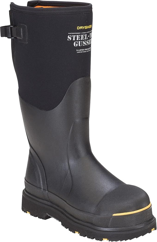 Dryshod Slip Resistant Steel-Toe Gusset Work Safety Shoes for Mens, Black - M12 (Used)