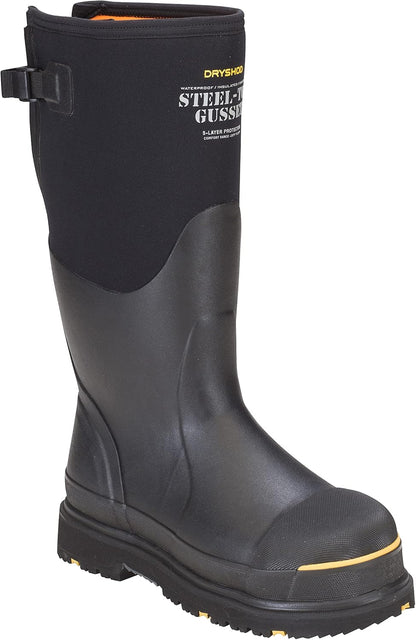 Dryshod Slip Resistant Steel-Toe Gusset Work Safety Shoes for Mens, Black - M12 (Used)