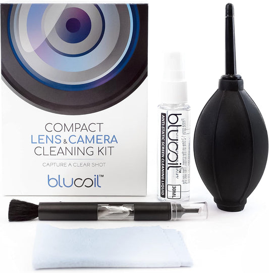 Blucoil Camera Cleaning Kit with Mini-Air Blower and Dual-Sided Lens Pen (New)