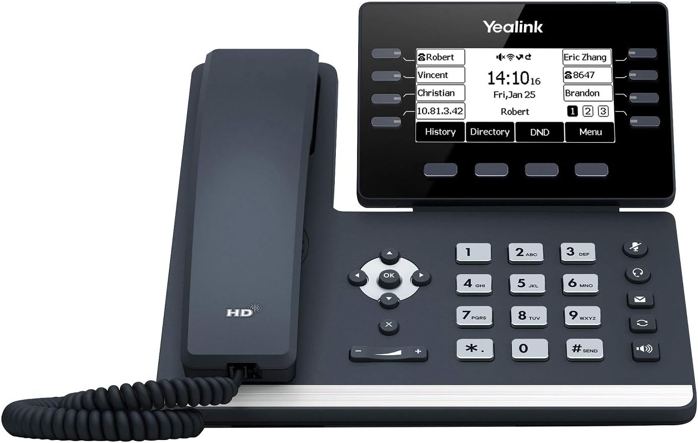 Yealink T53 IP Phone, 12 VoIP Accounts, 3.7" Display, USB 2.0, Gigabit Ethernet (Like New)