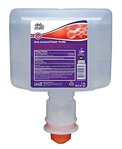 Fungoto Deb Stoko InstantFoam Non-Alcohol Pure Hand Sanitizer, 1.2L - Case of 3 (Like New)