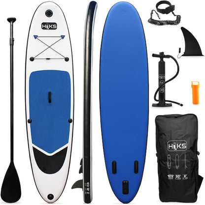 HIKS 10'6" Inflatable Standup Polyester Paddleboard SUP Kayak Set for Adults (Like New)