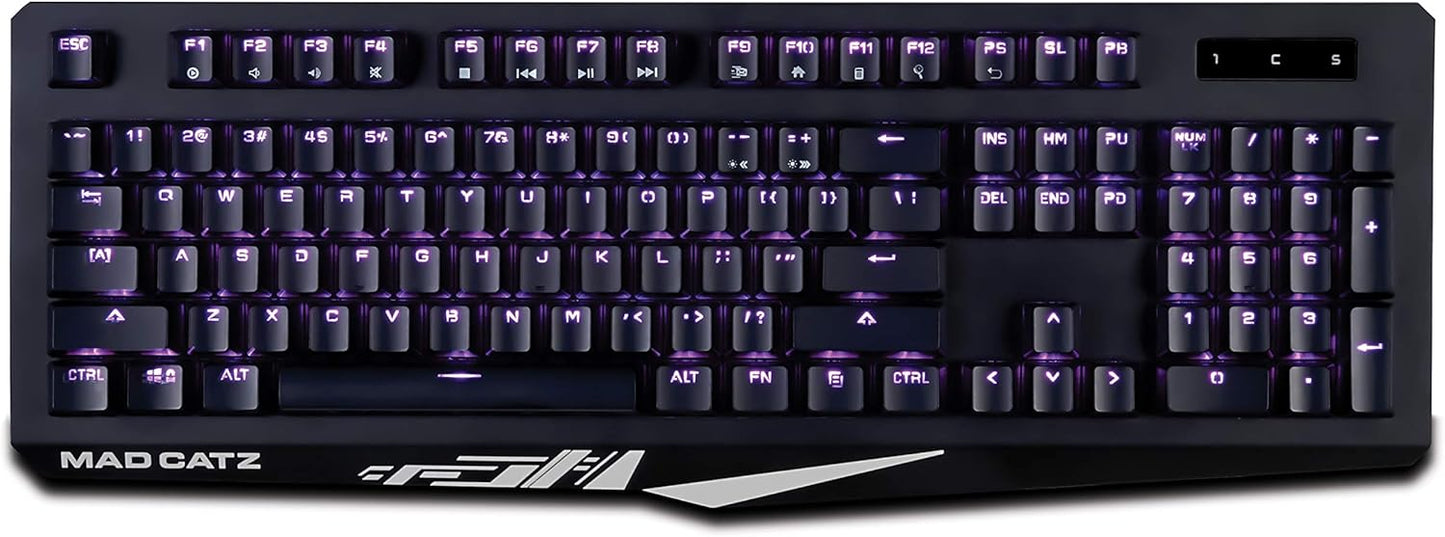 Mad Catz The Authentic S.T.R.I.K.E. 4 Mechanical Gaming Keyboard, Dual-Function (Used, No Retail Box)