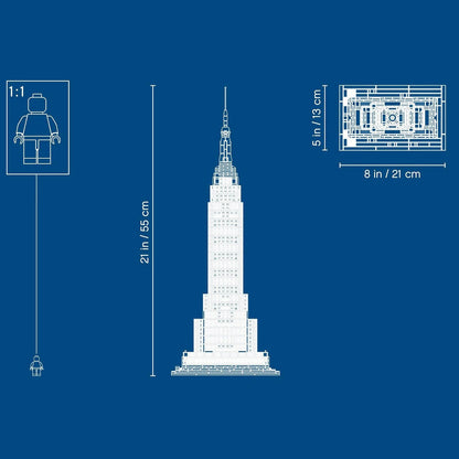 LEGO Architecture Empire State Building Model Kit for Adults & Kids, 1767 Pieces (Like New)