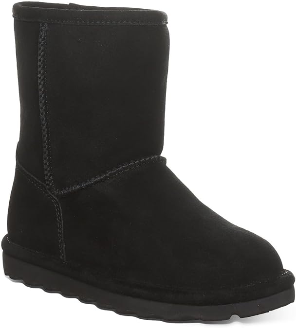 BEARPAW Elle Youths Ankle Slip On Boot for Indoor and Outdoor, Rubber Sole (Like New, Damaged Retail Box)