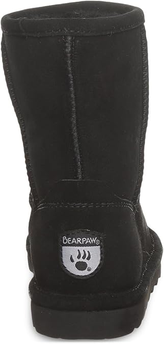 BEARPAW Elle Youths Ankle Slip On Boot for Indoor and Outdoor, Rubber Sole (Like New, Damaged Retail Box)
