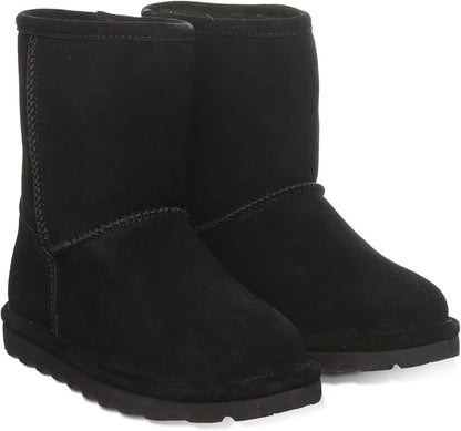 BEARPAW Elle Youths Ankle Slip On Boot for Indoor and Outdoor, Rubber Sole (Like New, Damaged Retail Box)