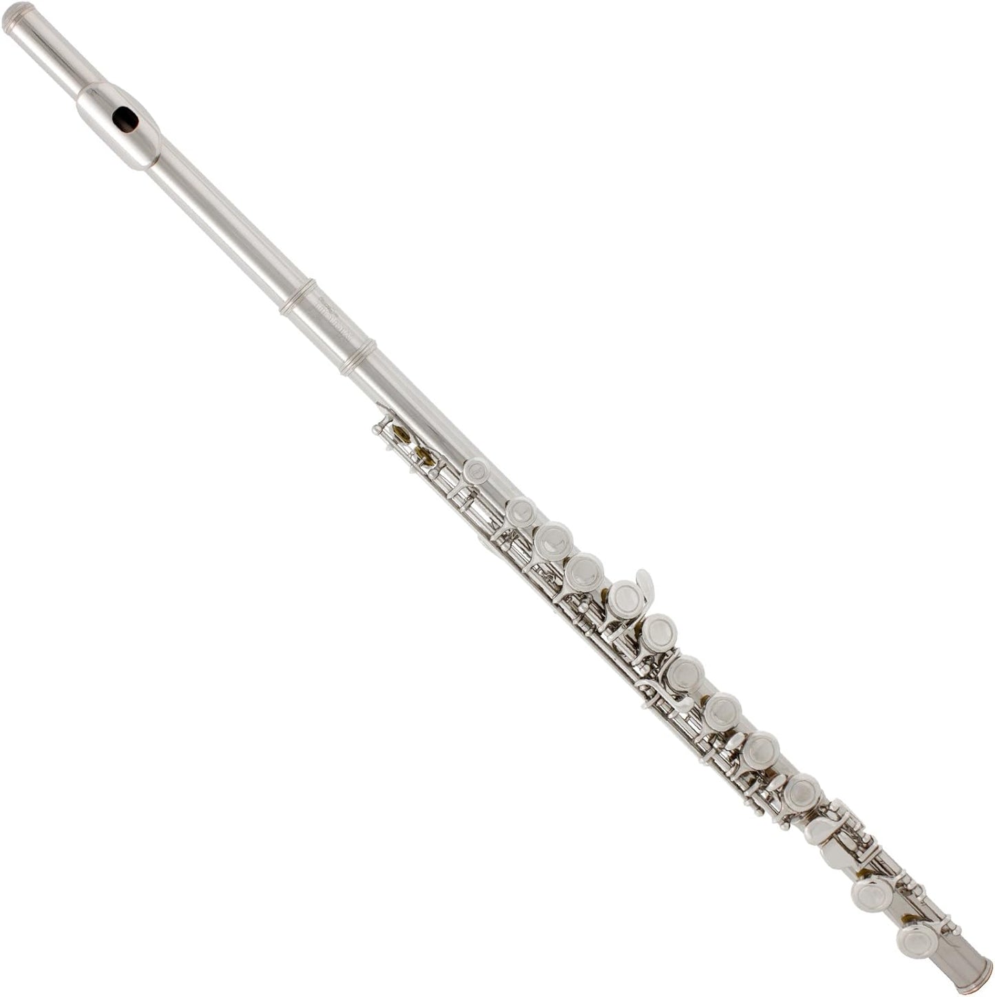 Mendini by Cecilio Premium Grade Closed Hole C Flute with Stand, Nickel Plated (Used)