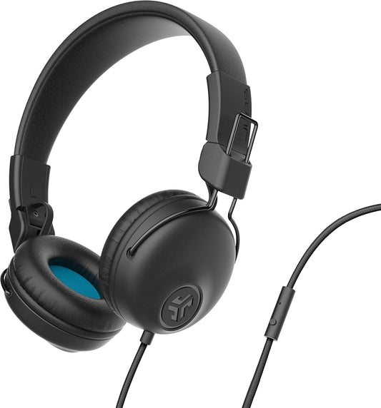 JLab Studio Wired On-Ear Tangle Free Adult's Headphones Fits IOS/Android, Black (Like New)