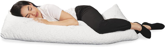 EnerPlex Body Pillow - Adjustable 54 x 20" Long Pillow Shredded Memory Foam (New, Damaged Retail Box)