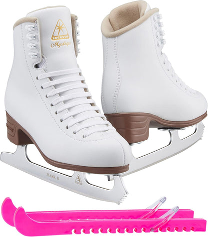 Jackson Ultima Mystique Figure Ice Skates with Guardog Skate Guards for Women (Used)