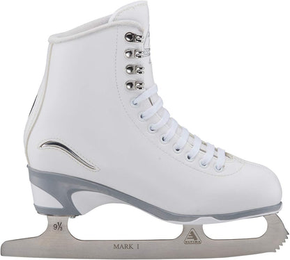 Jackson Ultima Ice Skates w/ Guardog Berry Blend Skate Guards - White, Adult 5 (Like New)