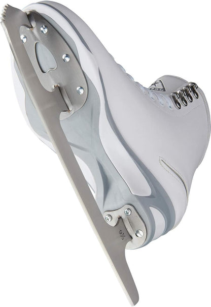 Jackson Ultima Ice Skates w/ Guardog Berry Blend Skate Guards - White, Adult 5 (Like New)