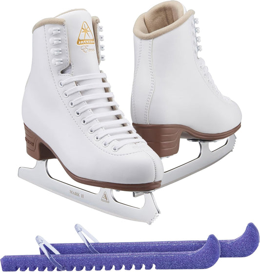 Jackson Ultima Excel Women's/Girls Figure Ice Skates, Size Adult 6 (M) - White (Used)