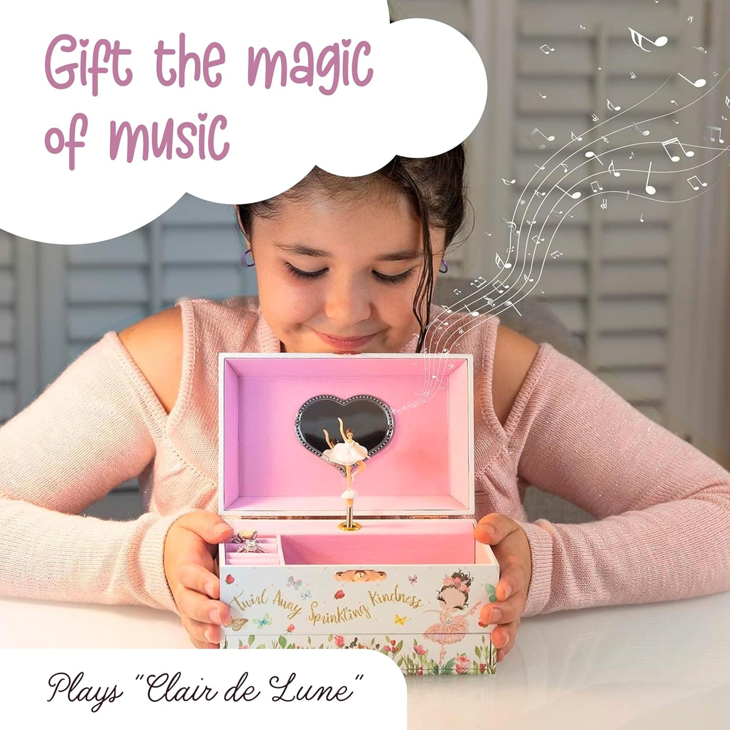 The Memory Building Company Musical Jewelry Box for Kids, Ages 6-12 Years (Like New)