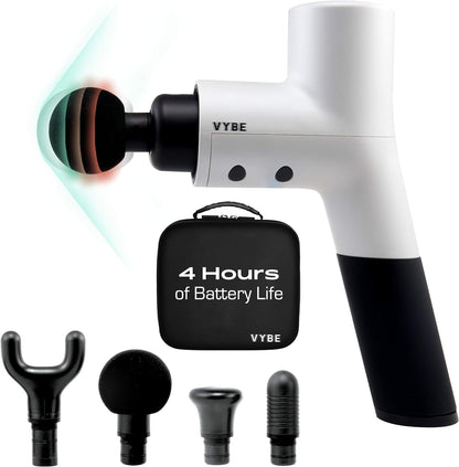 Vybe Premium Deep Tissue Muscle Massage Gun with 5 Speeds and 4 Attachments (New)