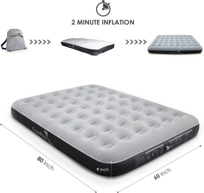 EnerPlex Never-Leak Camping Series Twin Airbed with High Speed Pump Air Mattres (Like New)